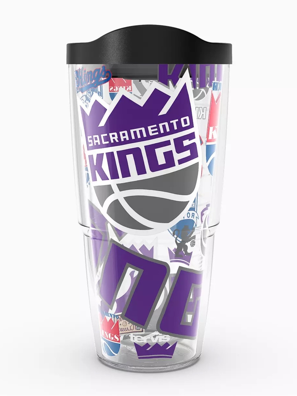 NBA Sacramento Kings Classic All Over 24oz Classic Tumbler Tervis Travel Lid New